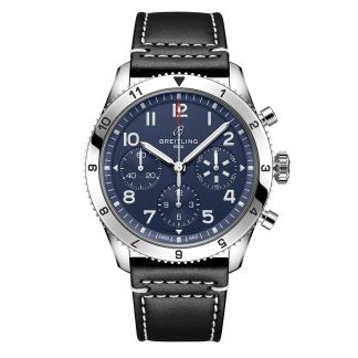 tani projektant Breitling Classic AVI Chronograph 42 Tribute to Vought F4U Corsair Zegarek ze skórzanym paskiem