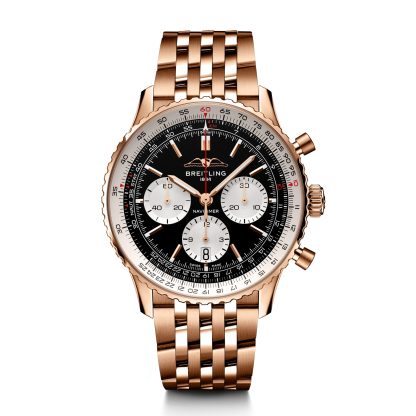 tani projektant Breitling Navitimer B01 Chronograph 43 Black Watch 18ct Rose Gold RB0138211B1R1