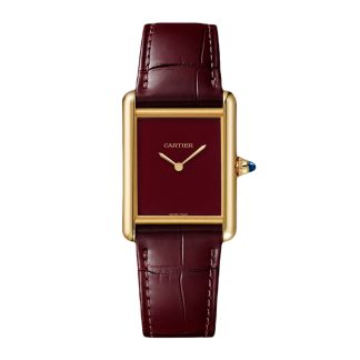 tani projektant Zegarek Cartier Tank Louis Cartier duży model Mechanizm produkcji z ręcznym nakręcaniem. Aligator WGTA0190