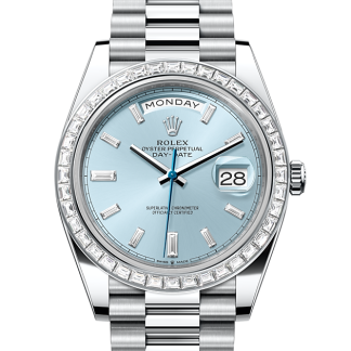 wysokiej jakości projektant Rolex Day-Date 40 platyna i diamenty M228396TBR-0002